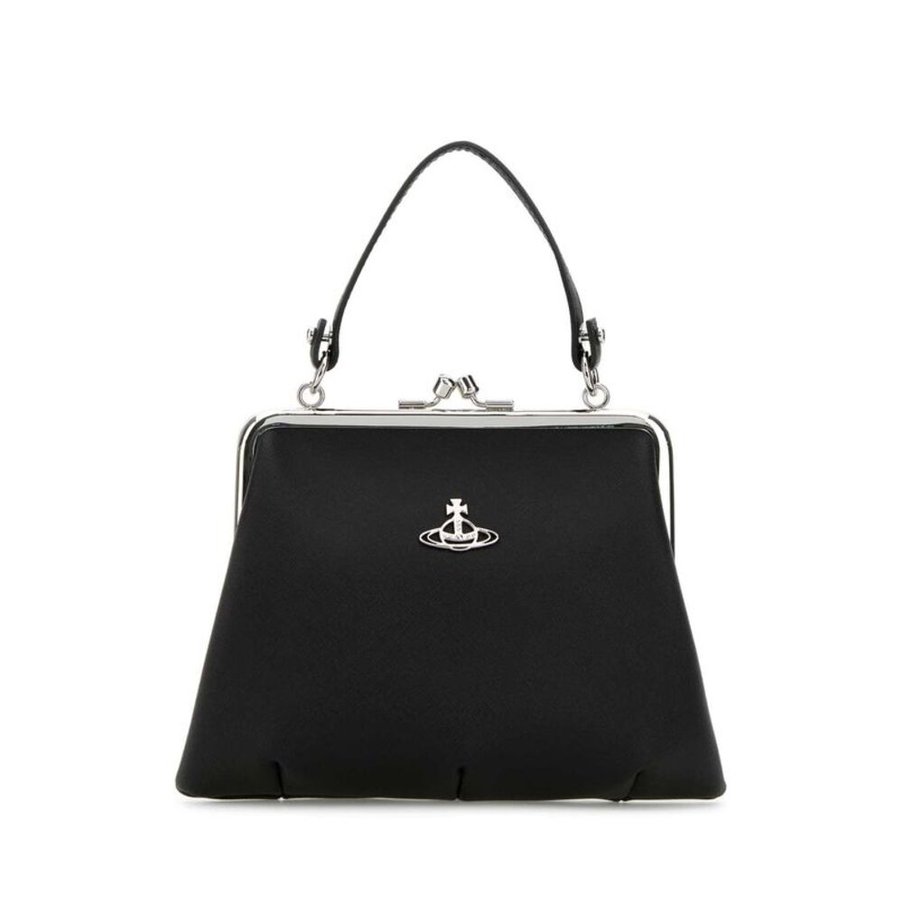 Vivienne Westwood Women Black Synthetic Leather Granny Handbag